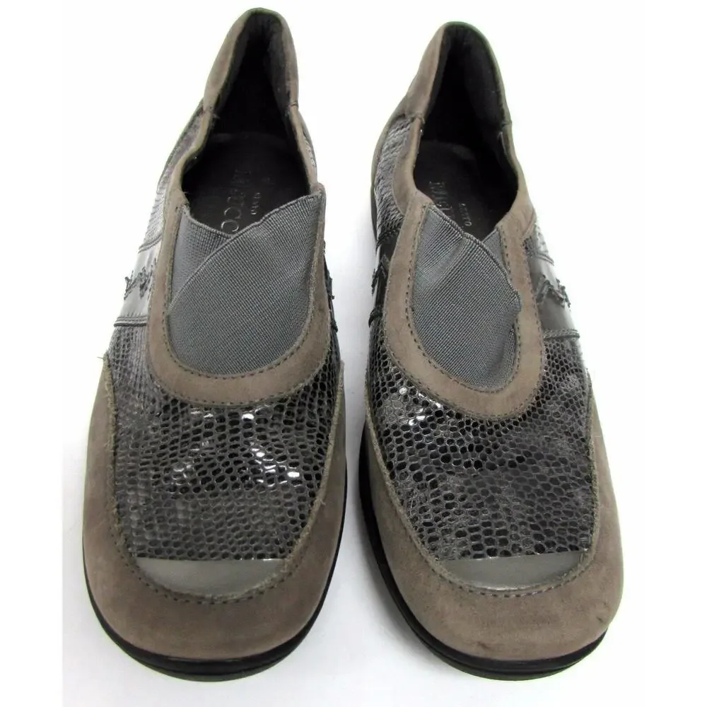 Sesto Meucci women's size 6 gray grey loafers comfort shoes flats hovercraft sol